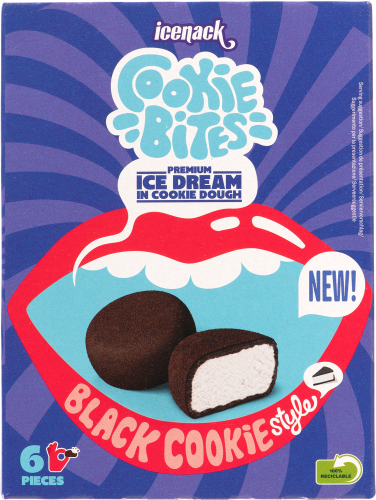 Icenack Cookie Bites Black Cookie Style