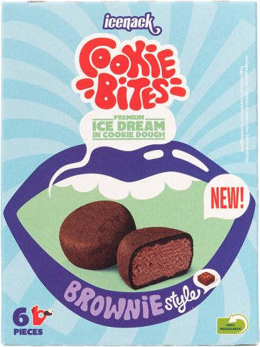 Icenack Cookie Bites Brownie Style